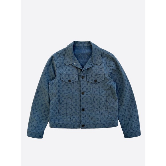 Louis Vuitton Blue Monogram Denim Jacket - Picture 1 of 6